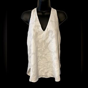 White lace racer back tank top Three Eighty Two Alexa top NWT size XS